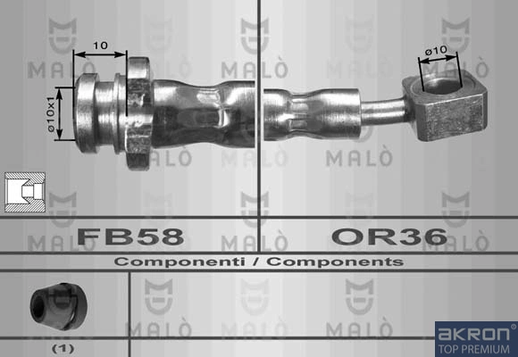 Latiguillos de freno delantero para Chevrolet Spark (Matiz) M200, M250