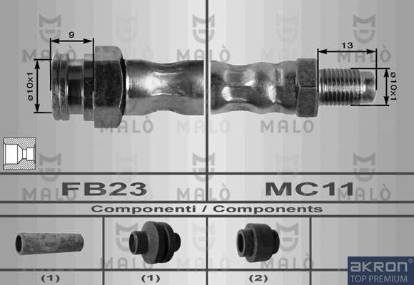 Comprar Latiguillo de freno delantero Lancia Delta I 831AB0 a bajo precio