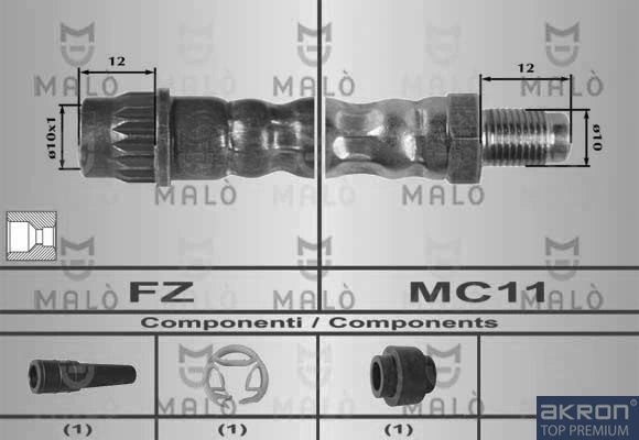 Latiguillos de freno delantero para Peugeot 406 8B