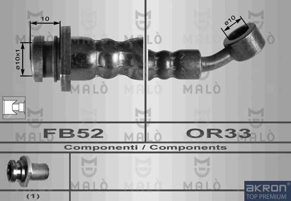 Latiguillo de freno delantero Suzuki Swift 2 EA