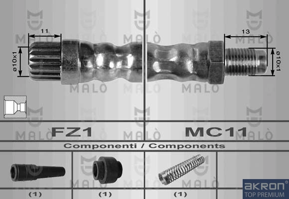 Tubo flexible de frenos delantero para Peugeot 306  (7B)