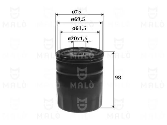 Filtro aceite Fiat Panda I (1982-2003)