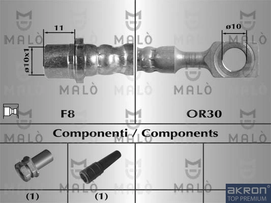 Tubo flexible de frenos delantero Opel Astra  (F48, F08)