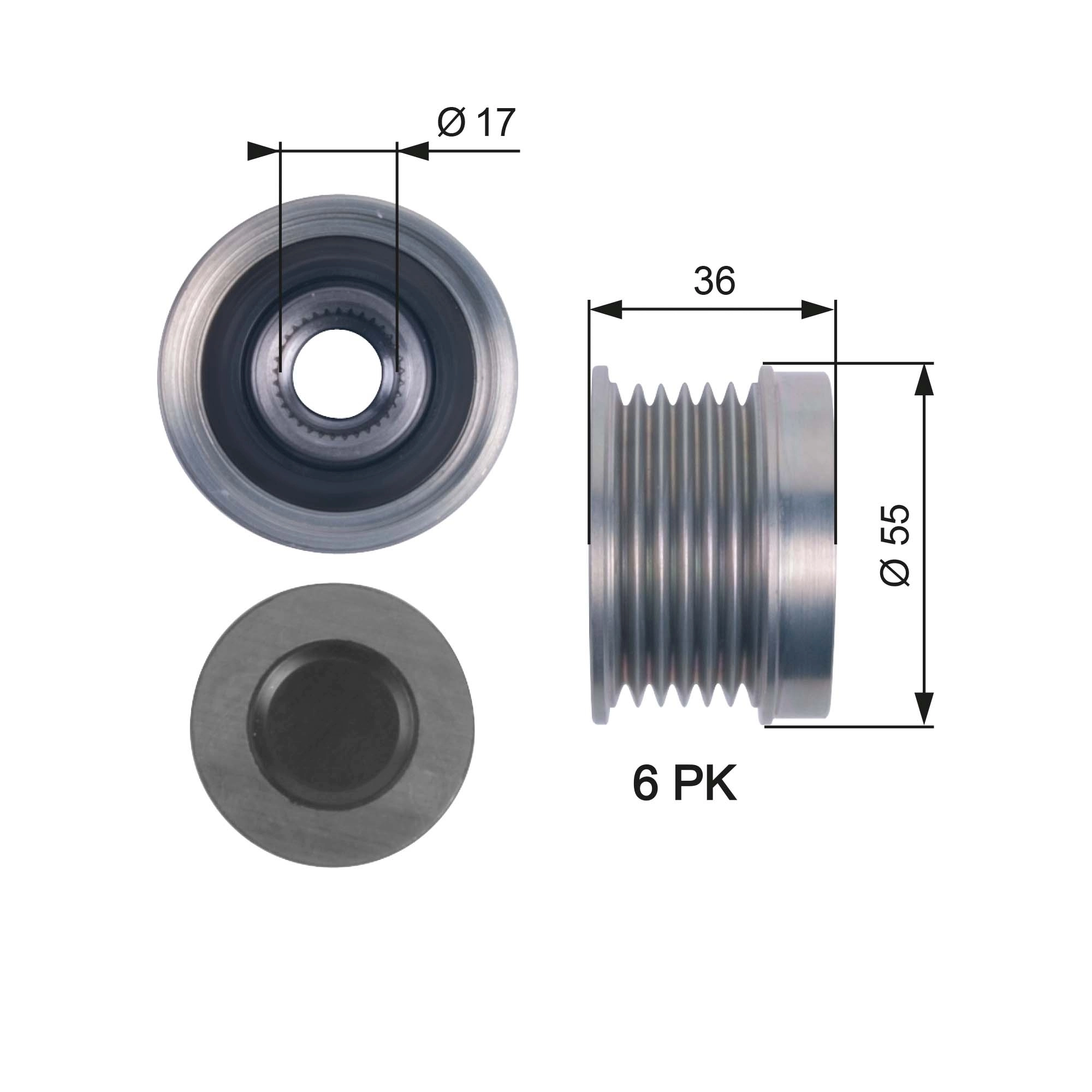Rueda libre alternador  para SsangYong Actyon SPORTS QJ