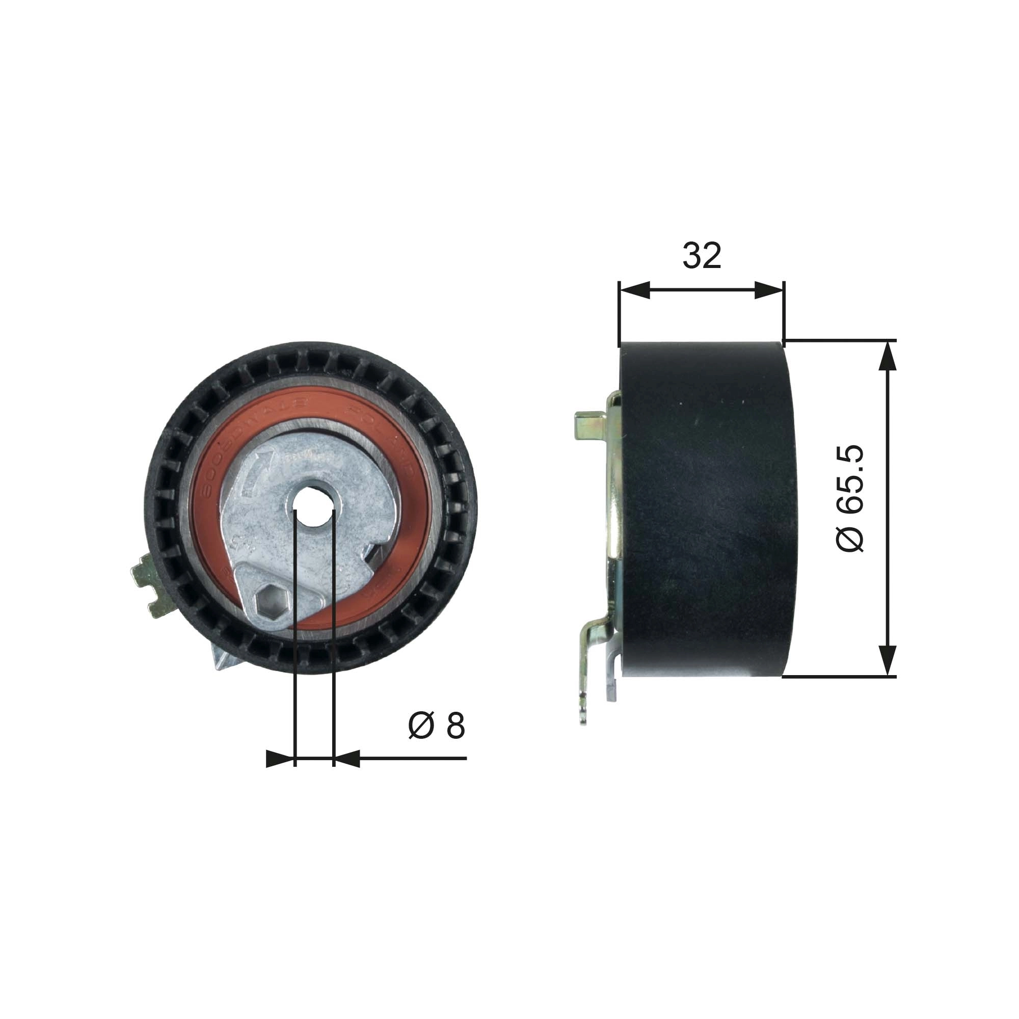 Rodillo de cadena para Renault Clio I BC57, 5357