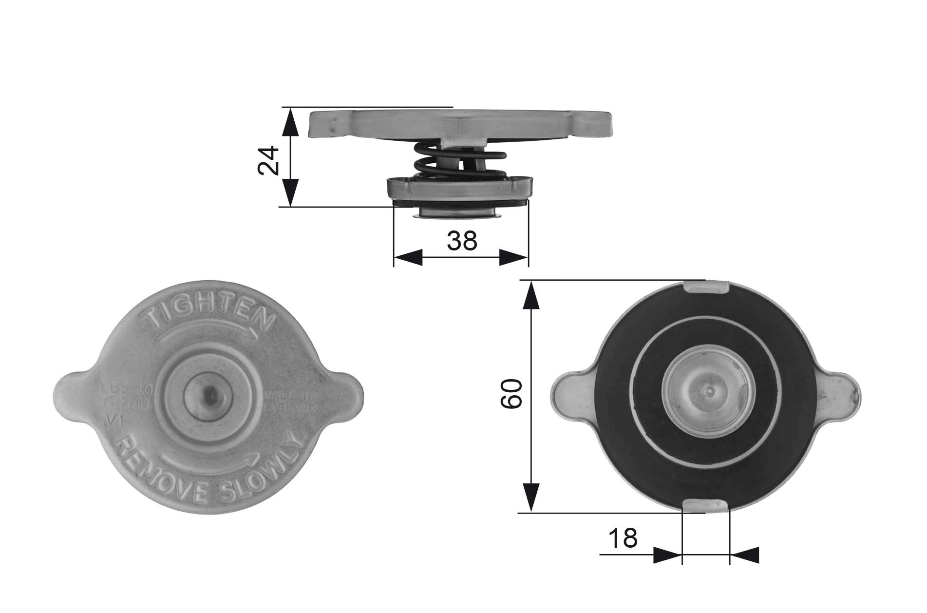 Comprar Tapa del radiador Ford Fiesta I GBFT a bajo precio