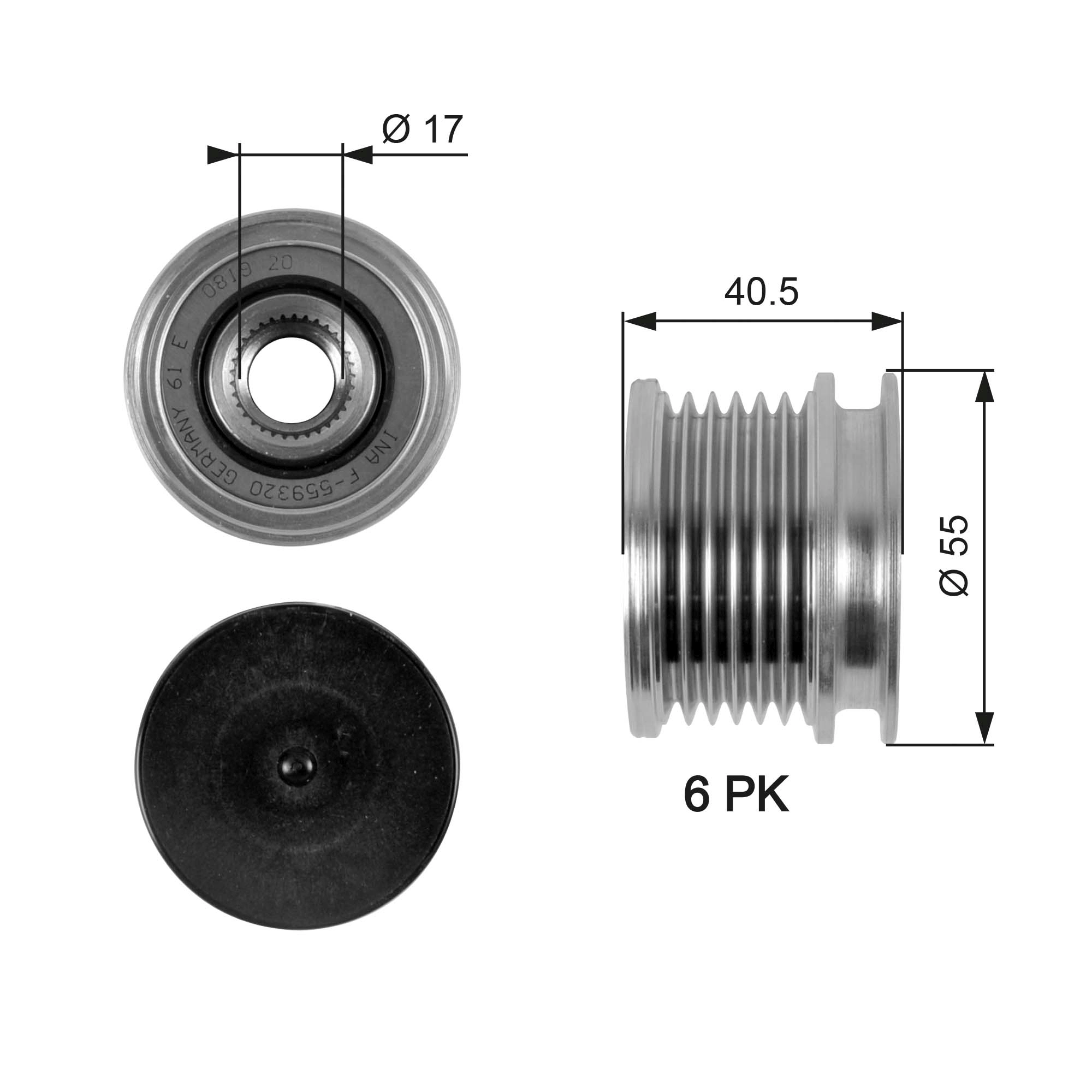 Rueda libre alternador  para Mercedes E  W210