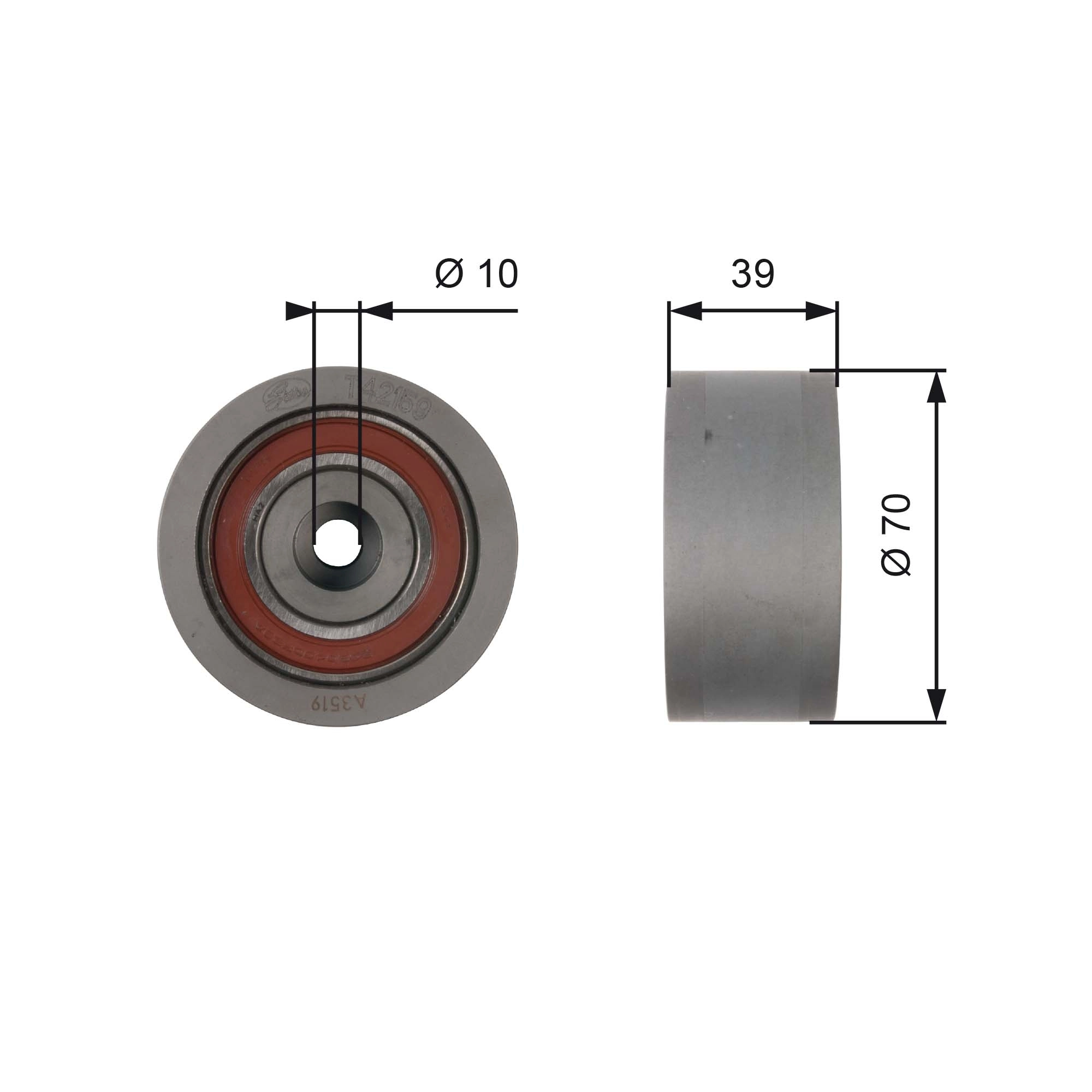 Polea tensora intermedio de correa dentada para Audi A4 B6 8E2