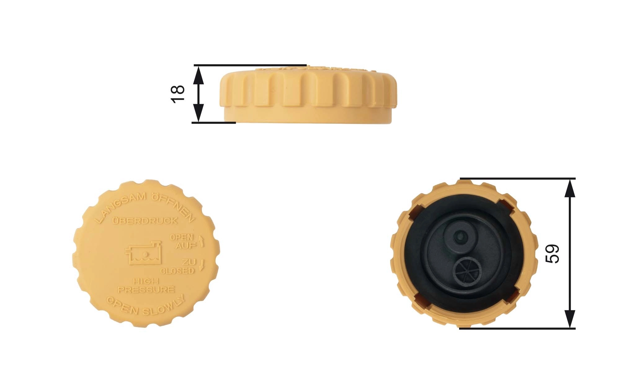 Tapon liquido refrigerante Chevrolet Aveo II sedán (T250, T255) (2005 - 2011) precio, desde 12,41 USD