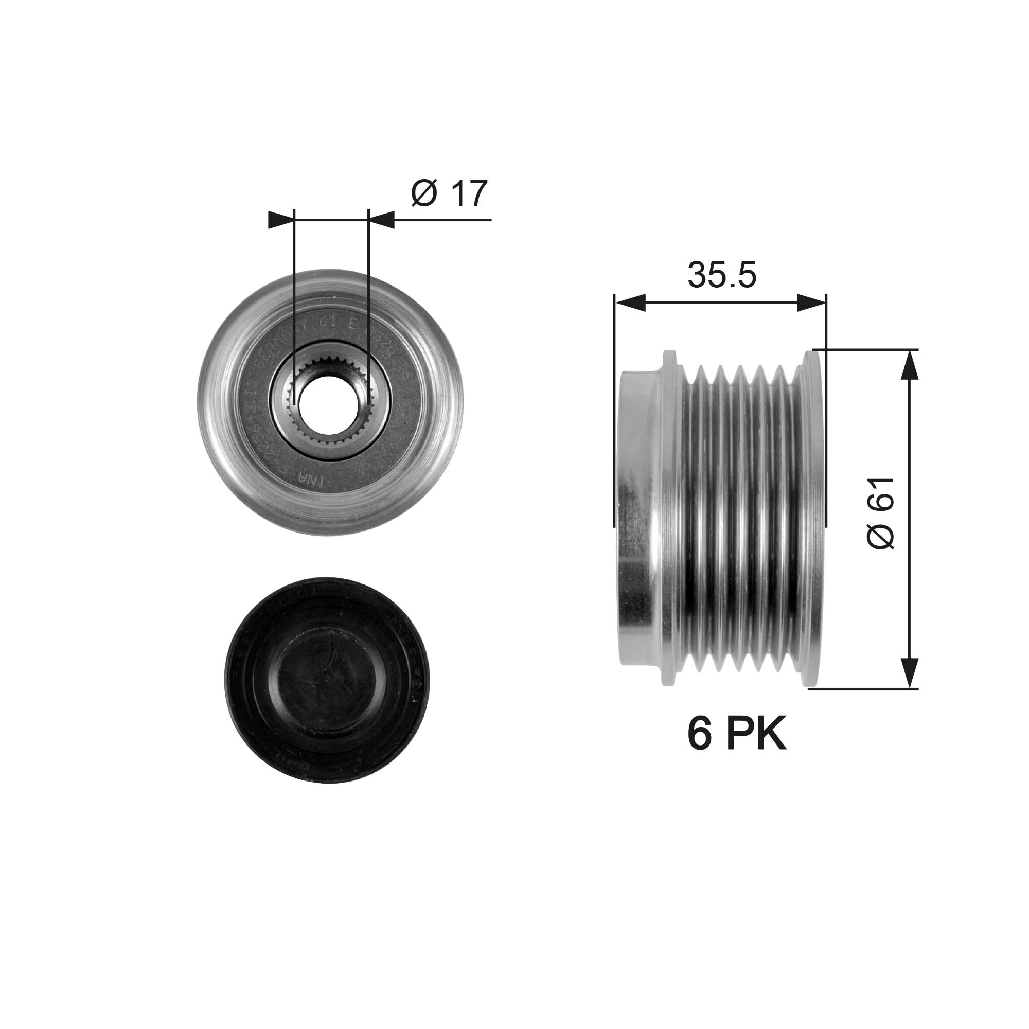 Rueda libre alternador  para Chevrolet Captiva I C100