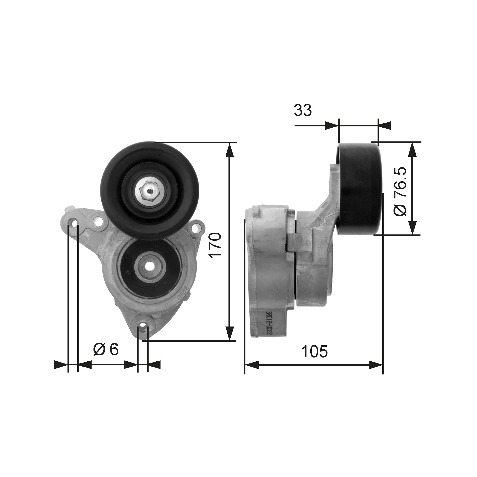 Tensor de la correa trapecial poli v Honda Civic VII hatchback comprar en España