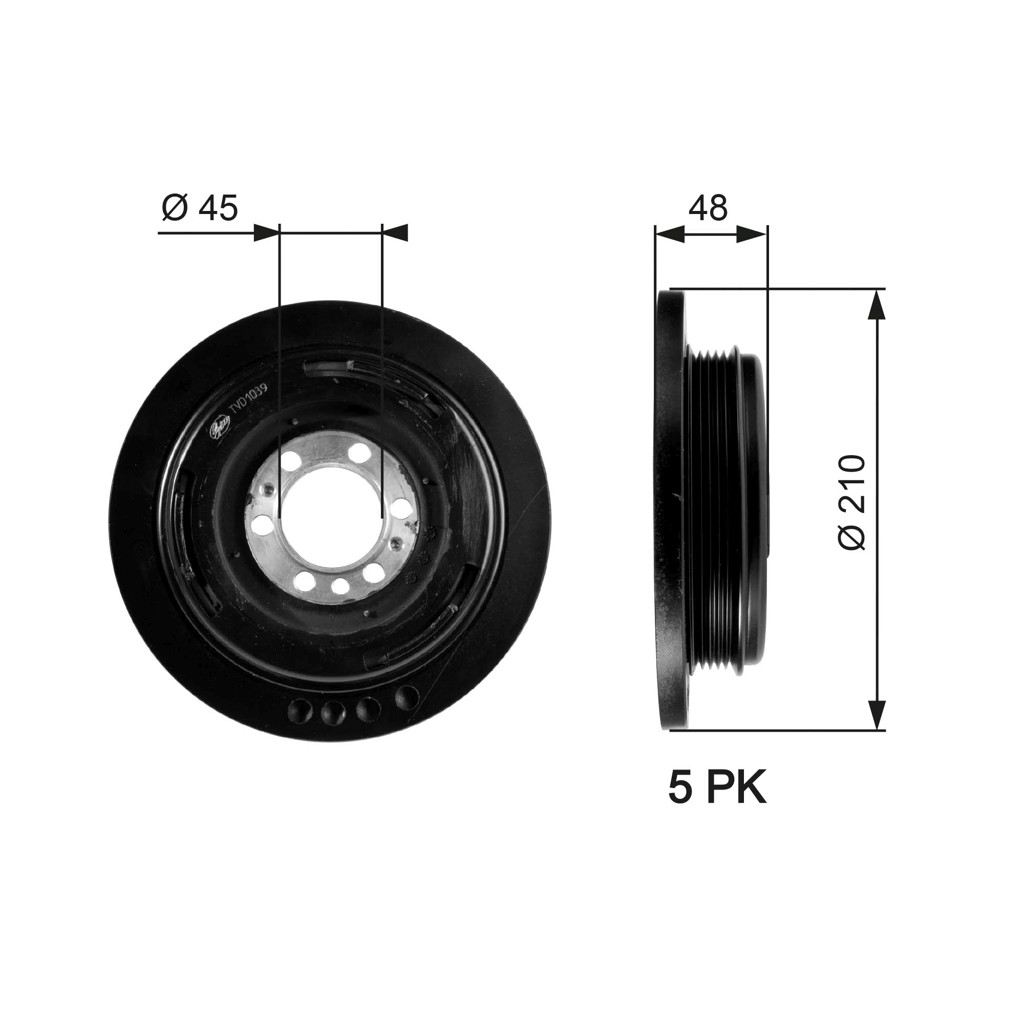Polea de cigüeñal para BMW 5 E34