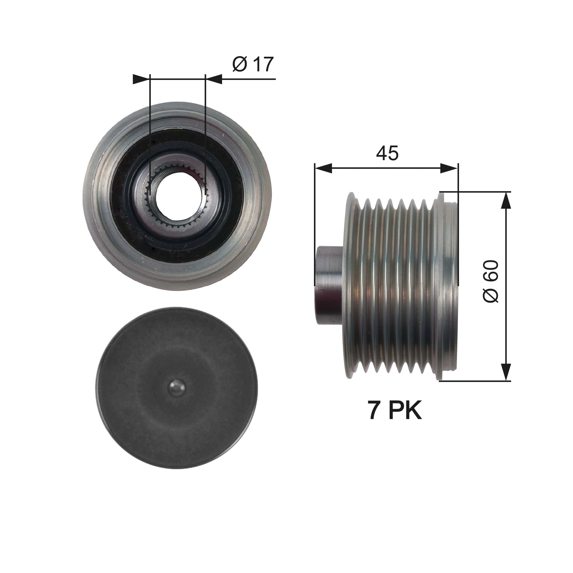 Rueda libre alternador  para Subaru Outback III B13, BP