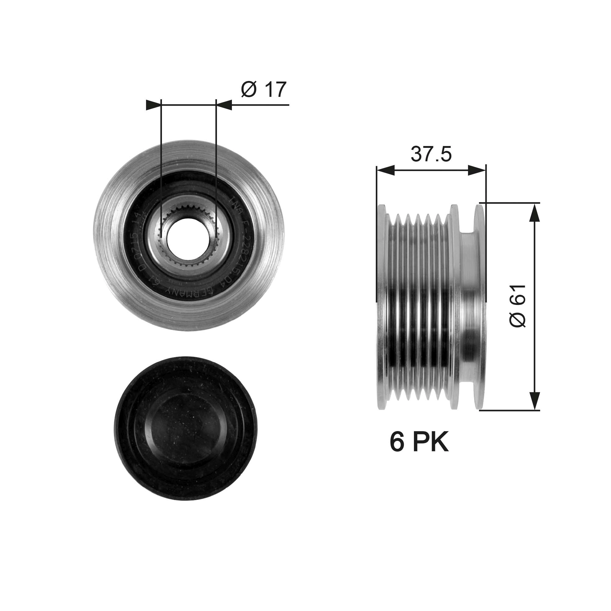 Rueda libre alternador  para Mercedes S  W140