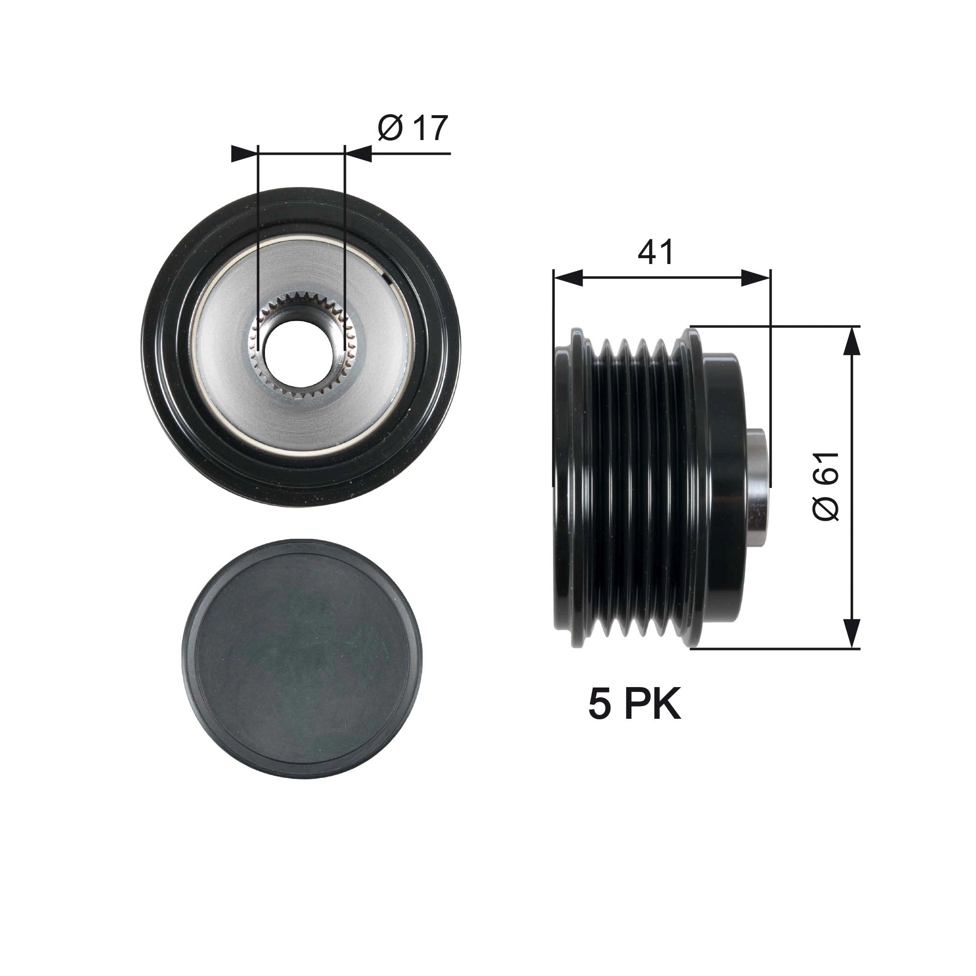 Polea de alternador Elantra V sedán (2010-2017) original desde 42,53 €