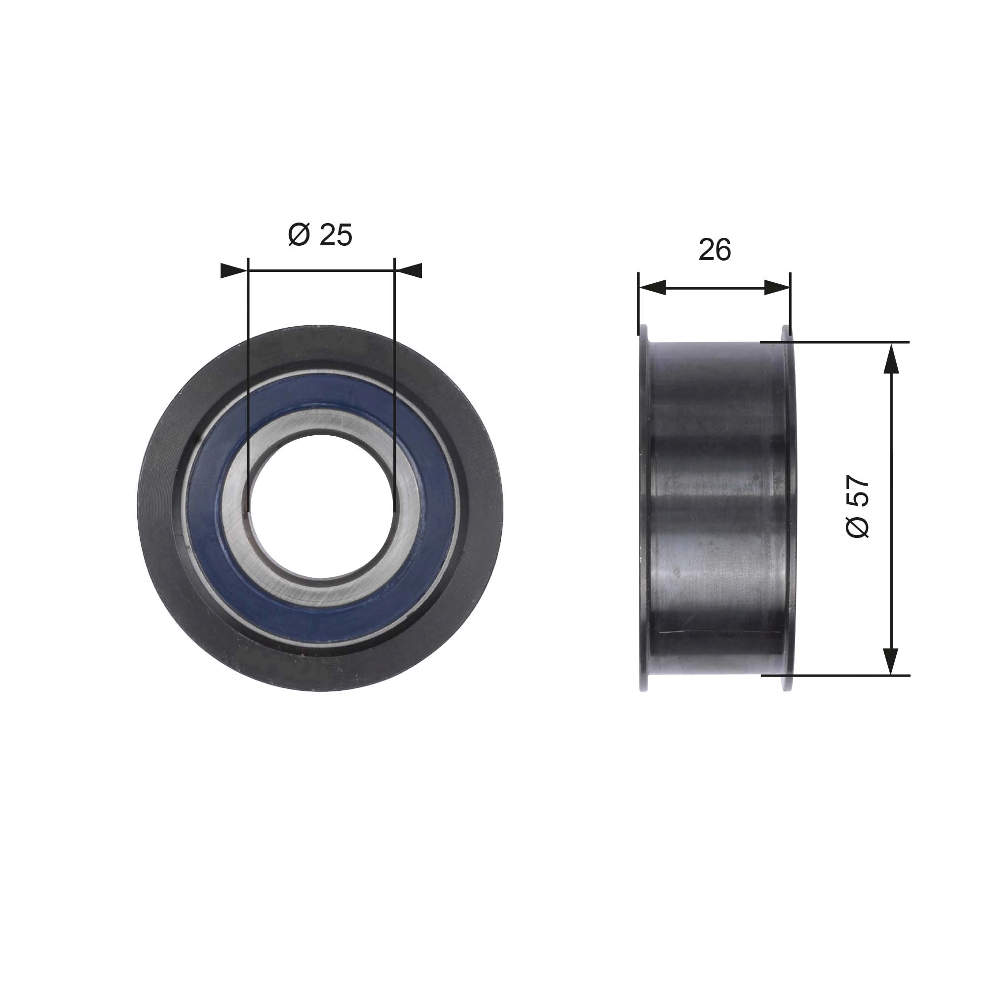 Rodillo tensor de la correa de distribución 21051006124 GM