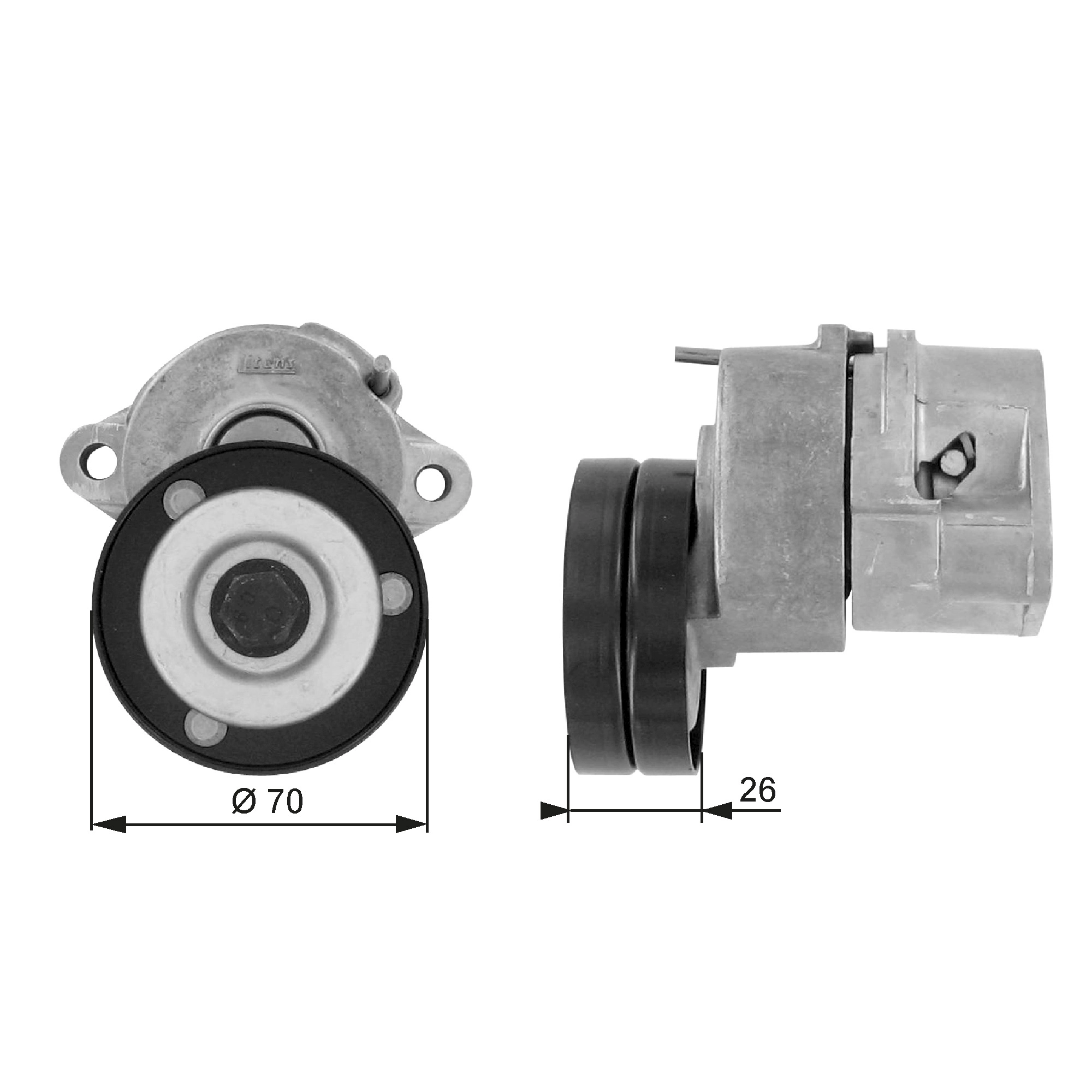 534010230 Polcar Tensor de correa de alternador