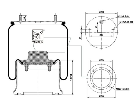 Comprar RML75139C2 Blacktech Bolsa neumática del eje