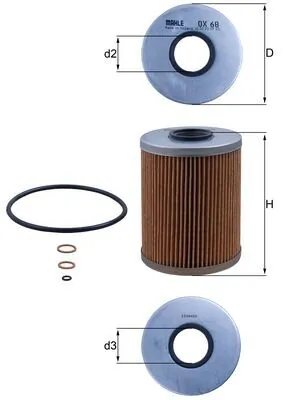 Filtro de aceite Mahle Original OX68D precio, desde 6,24 EUR