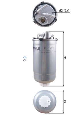 KL1571D Mahle Original Filtro de gasolina