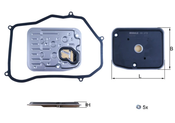 HX272D Mahle Original Filtro hidráulico transmisión automática