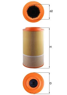 LX1024 Mahle Original Filtro de aire de motor