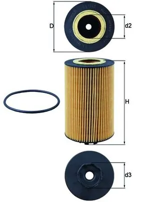 OX1140D Mahle Original Filtro aceite