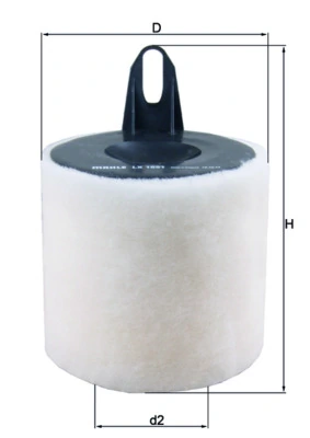 LX1651 Mahle Original Filtro de aire de motor