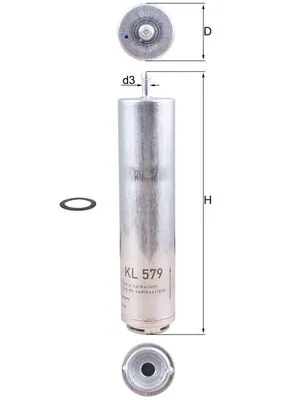 KL579D Mahle Original Filtro de gasolina