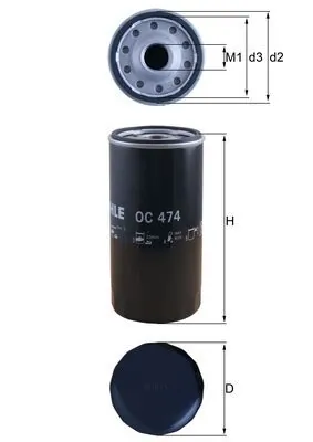 Filtro de aceite Mahle Original OC474 precio, desde 31,89 EUR