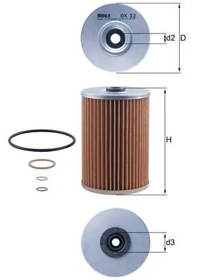 Filtro de aceite Mahle Original OX32D precio, desde 7,08 EUR