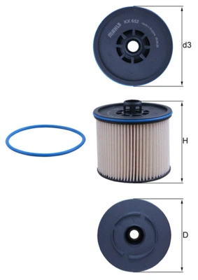 KX652D Mahle Original Filtro de gasolina