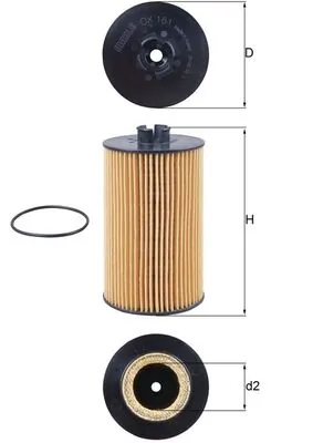 OX161D Mahle Original Filtro aceite
