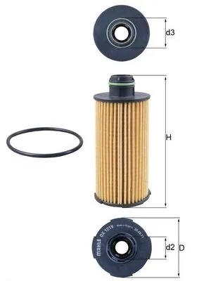 OX1219D Mahle Original Filtro aceite