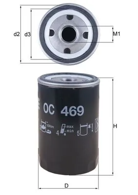 OC469 Mahle Original Filtro aceite