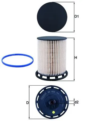KX493D Mahle Original Filtro de gasolina