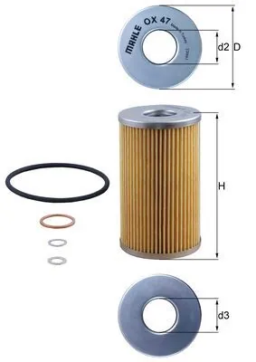 Filtro de aceite Mahle Original OX47D precio, desde 4,57 EUR