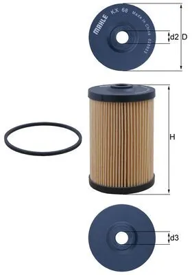 KX68D Mahle Original Filtro de gasolina