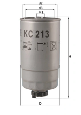 KC213 Mahle Original Filtro de gasolina