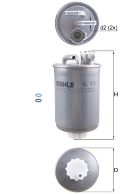 KL476D Mahle Original Filtro de gasolina