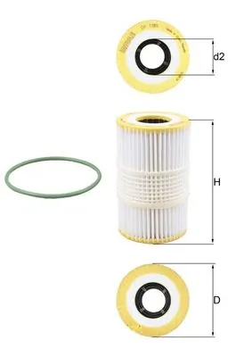 OX1185D Mahle Original Filtro aceite