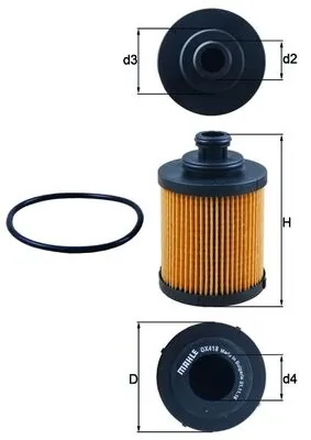 Filtro de aceite motor Mahle Original OX418D