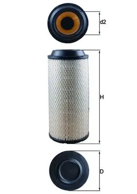 LX1673 Mahle Original Filtro de aire de motor