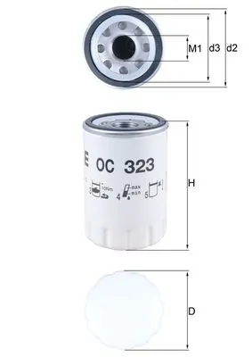 OC323 Mahle Original Filtro aceite
