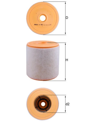LX4961 Mahle Original Filtro de aire de motor