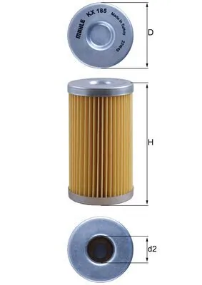 Filtro combustible Mahle Original KX185 precio, desde 9,53 EUR