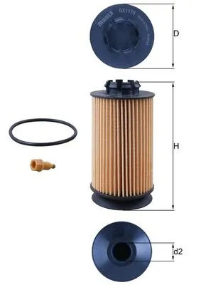 OX1175D Mahle Original Filtro aceite
