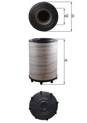 LX2839 Mahle Original Filtro de aire de motor