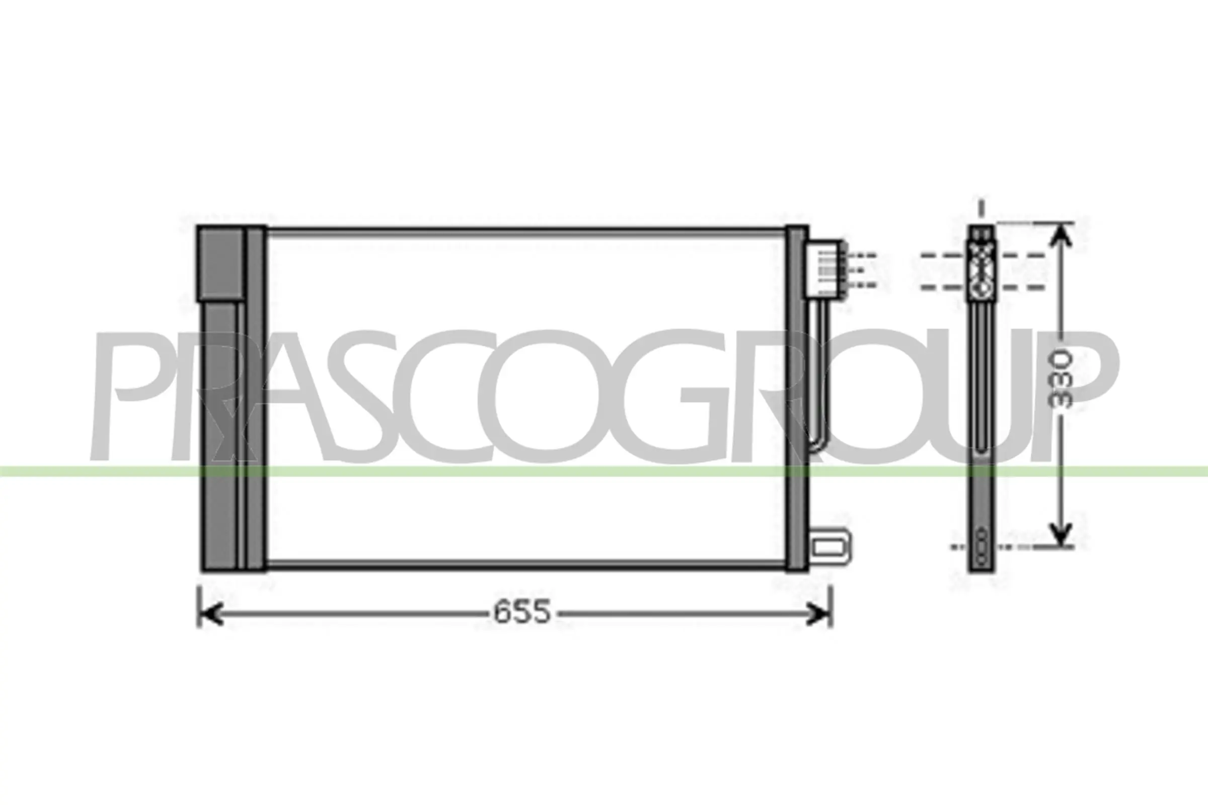 5558K8C1S Polcar Radiador de aire acondicionado