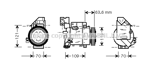 Compresor de aire acondicionado A0002307911 VAG